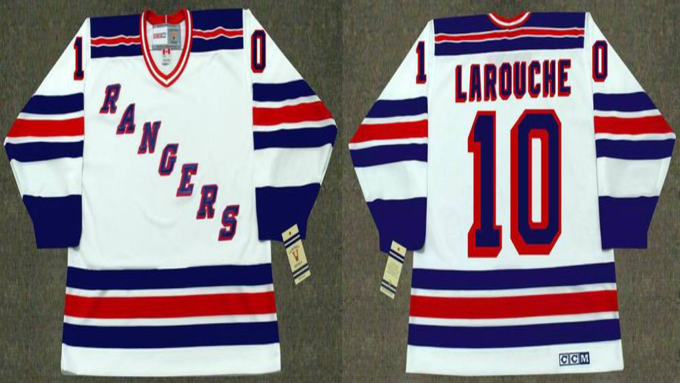 2019 Men New York Rangers #10 Larouche white CCM NHL jerseys->new york rangers->NHL Jersey
